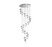 Netlighting Aviva Ceiling Cluster Pendant 20 Light 4000K LED Chrome Crystal in Grey Netlighting Grey