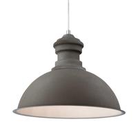 Netlighting Aztec 1 Light Dome Ceiling Pendant Rough Sand Concrete E27 in Grey Netlighting Grey