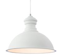Netlighting Aztec 1 Light Dome Ceiling Pendant Rough Sand White E27 Netlighting White