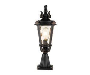 Netlighting Baltimore 1 Light Medium Outdoor Pedestal Lantern Weathered Bronze IP44 E27 in Brown Netlighting Brown
