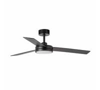Luminosa Lighting Luminosa Barth Black 3 Blade Ceiling Fan With Led Light