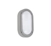 Netlighting Basic Aluminium Outdoor Bulkhead Aluminium Wall Light Grey IP65 E27 Netlighting Grey