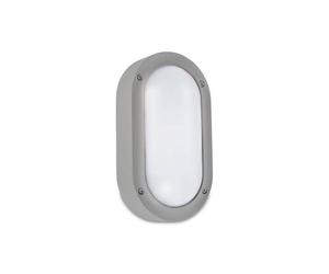Netlighting Basic Aluminium Outdoor Bulkhead Aluminium Wall Light Grey IP65 E27 Netlighting Grey