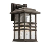 Netlighting Beacon Outdoor 1 Light Wall Lantern Olde Bronze IP44 E27 in Brown Netlighting Brown