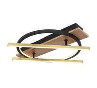 Netlighting Beatrix 40cm Semi Ceiling Light Black Single Ring Rotating Rods LED Netlighting Black