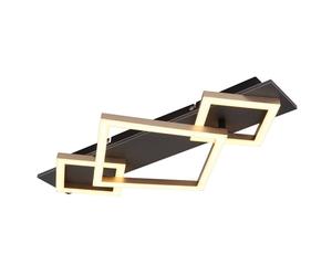 Netlighting Beatrix I Semi Ceiling Light Black Rectangular 3 Square 3x LED Netlighting Black