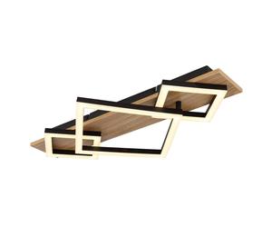 Netlighting Beatrix I Semi Ceiling Light Brown Rectangular 3 Square 3x LED Netlighting Brown