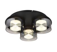 Netlighting Belinda Cluster Ceiling Light Black Smoke Glass 3x LED 4000K Netlighting Black