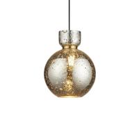 Netlighting Belvoir Dome Pendant Brass Plate & Mercury Glass 10W LED E27 in Yellow Netlighting Yellow