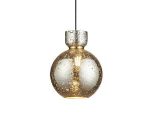 Netlighting Belvoir Dome Pendant Brass Plate & Mercury Glass 10W LED E27 in Yellow Netlighting Yellow