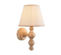 Netlighting Bibury Ash Wall Light Fabric Ivy Shade 20cm B22 in White Netlighting White