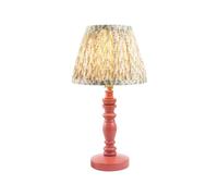 Netlighting Bibury Pink Table Lamp Herb Garden Green Fabric Leaf Shade 20cm B22 Netlighting Pink