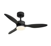 Netlighting Blackwell Ceiling Fan Black 3 Blade LED Dimmable 2700-6500K Remote Netlighting Black