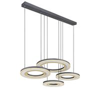 Netlighting Blasius Four Ring Pendant Black 4x LED Dimmable 2700-6000K Remote Netlighting Black