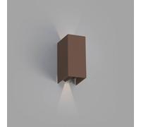 Faro Barcelona Blind LED Outdoor Up & Down Wall Light - Rust Brown