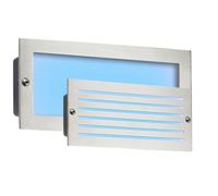 Netlighting Blue LED Recessed Brick Light Brushed Steel Fascia 230V IP54 5W in Grey Netlighting Grey