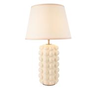 Netlighting Bobble White Table Lamp Fabric Ivy Shade 35cm B22 Netlighting White