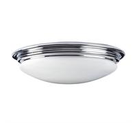 Netlighting Brompton LED Bathroom Flush Mount Ceiling Light Polished Chrome IP44 in Grey Netlighting Grey