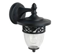 Netlighting Burford 1 Light Outdoor Wall Lantern Light Black IP44 E27 Netlighting Black