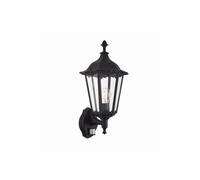 Netlighting Burford 1 Light Outdoor Wall Lantern Matt Black Paint Glass IP44 E27 Netlighting Black