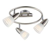 Netlighting Caleb Ceiling Spotlight Clusters Chrome Opal Glass Shade 3x E14 3000K in Grey Netlighting Grey