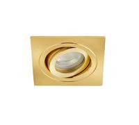 Netlighting Cali Square Tiltable Recessed Downlight Satin Brass IP65 in Yellow Netlighting Yellow