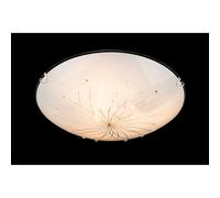 Netlighting Calimero I Patterned Glass Ceiling Light White ed Glass Shade 3x E27 Netlighting White