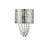 Netlighting Camden Wall Lamp 2 Light G9 Polished Chrome Mosaic Glass Crystal in Grey Netlighting Grey