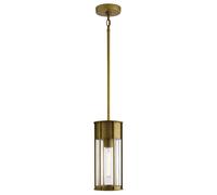 Netlighting Camillo 1 Light Outdoor Pendant Painted Natural Brass IP44 in Gold Netlighting Gold