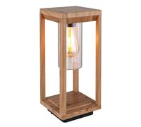Netlighting Candela Outdoor Pedestal Light Wood Look IP44 1x E27 in Brown Netlighting Brown