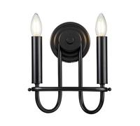 Netlighting Capitol Hill 2 Light Candle Wall Lamp Black Netlighting Black