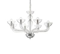 Netlighting Casanova 8 Light Multi Arm Chandelier Clear Glass E14 Netlighting Clear
