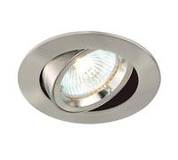Netlighting Cast 1 Light Recessed Tilt Downlight Satin Nickel Plate GU10 in Grey Netlighting Grey