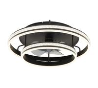 Netlighting Ceiling Fan Black 3 Blade 2x LED Dimmable 2700-6500K Remote Netlighting Black