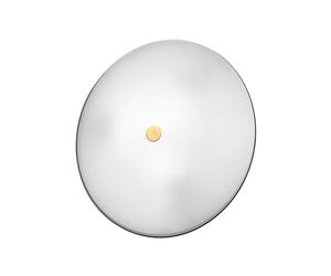 Netlighting Centro Designer Glass Simple Flush Ceiling Light Antique Brass 3x E27 in White Netlighting White