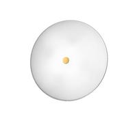 Netlighting Centro Designer Glass Simple Flush Ceiling Light Polished Gold 3x E27 in White Netlighting White