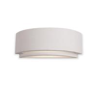 Netlighting Ceramic 1 Light Indoor Plaster Wall Light 100W Unglazed E27 in White Netlighting White