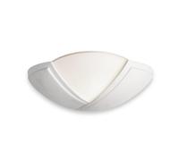 Netlighting Ceramic 1 Light Indoor Wall Uplighter 100W Unglazed Acid White Glass E27 in Clear Netlighting Clear