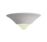 Netlighting Ceramic 1 Light Indoor Wall Uplighter 100W Unglazed Acid White Glass E27 in Clear Netlighting Clear