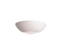 Netlighting Ceramic 1 Light Indoor Wall Uplighter 100W Unglazed Acid White Glass E27 in Clear Netlighting Clear