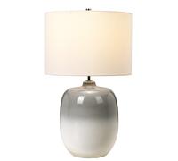 Netlighting Chalk Farm Ceramic Table Lamp with Drum Shade in Grey Netlighting Grey
