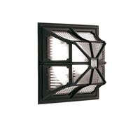 Netlighting Chapel 1 Light Outdoor Flush Ceiling Lantern Black IP44 E27 Netlighting Black
