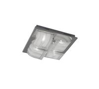Netlighting Charis Flush Ceiling Large 4 Light Polished Chrome Glass Crystal in Grey Netlighting Grey