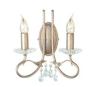 Netlighting Christina 2 Light Indoor Candle Wall Light Silver Gold E14 Netlighting Gold