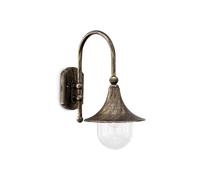Netlighting Cima 1 Light Outdoor Dome Wall Light Brass IP43 E27 in Yellow Netlighting Yellow