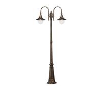 Netlighting Cima 2 Light Outdoor Post Lantern Brass IP43 E27 in Yellow Netlighting Yellow