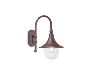 Netlighting Cima Outdoor Dome Wall Lantern 1 Light Coffee IP43 E27 in Brown Netlighting Brown