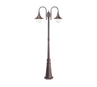 Netlighting Cima Outdoor Lamp Post 2 Lights Coffee IP43 E27 in Brown Netlighting Brown