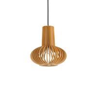 Netlighting Citrus 1 Light Ceiling Pendant Wood E27 in Brown Netlighting Brown
