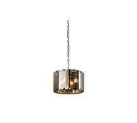 Netlighting Clooney 4 Light Ceiling Pendant Slate Grey Gloss Paint Smoke Cut Glass E14 in Clear Netlighting Clear